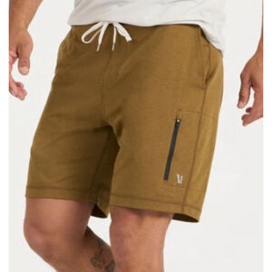 VUORI MEN’S SUNDAY PERFORMANCE SHORT 7.5” TABACCO HEATHER COLOR SIZE XL